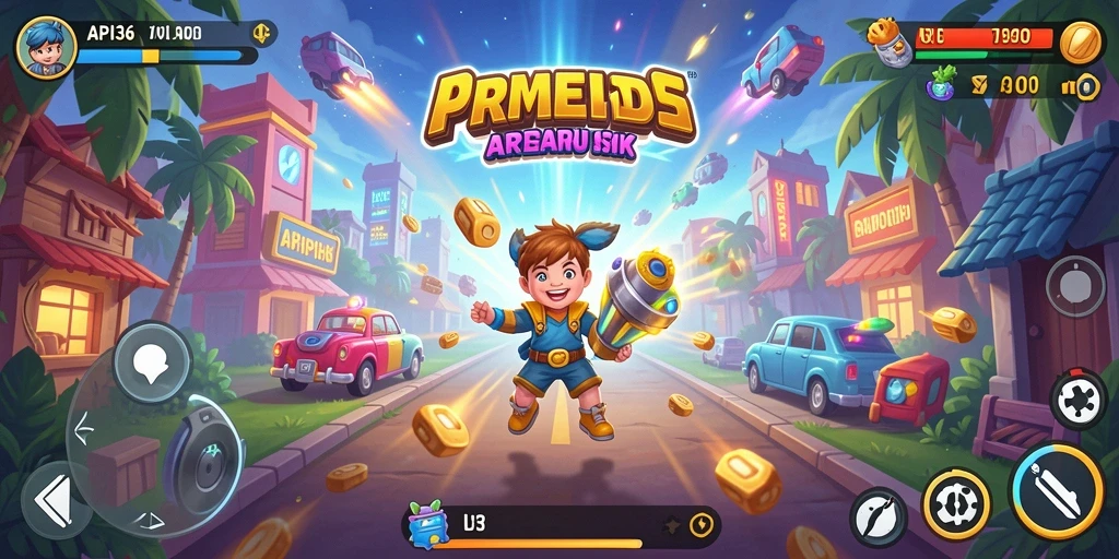 Tangkapan layar utama API36 menampilkan gameplay seru dan dinamis.