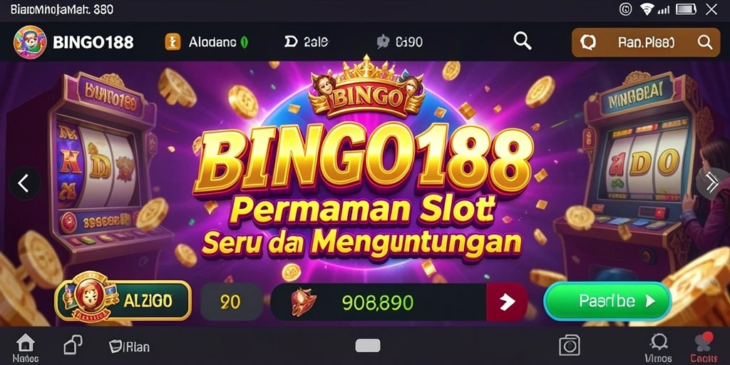 Screenshot utama gameplay BINGO188 menampilkan keseruan permainan slot.