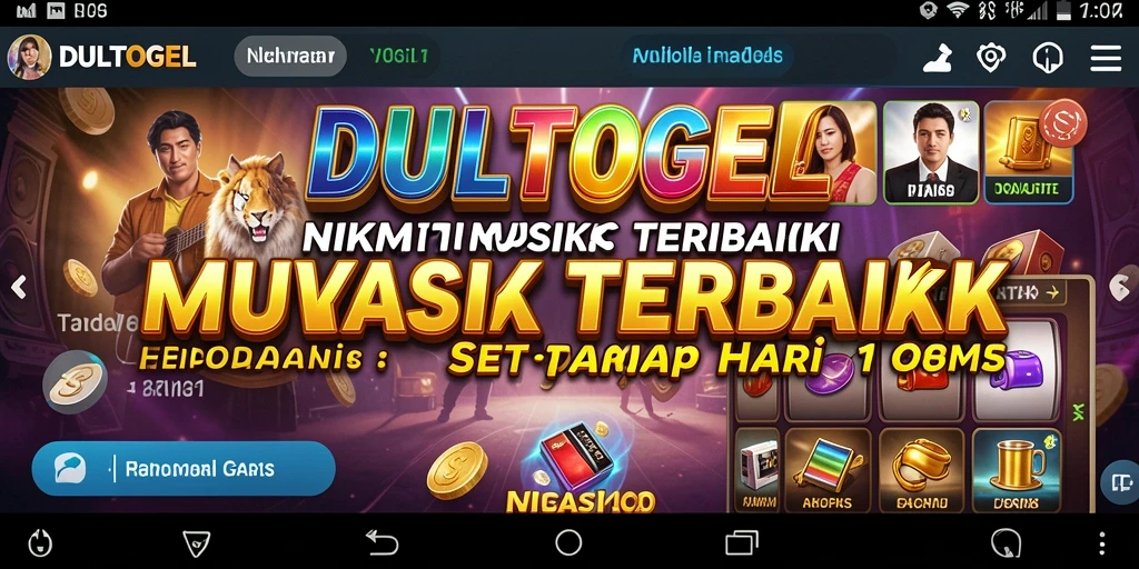 Tampilan gameplay DULTOGEL dengan pilihan lagu yang beragam.