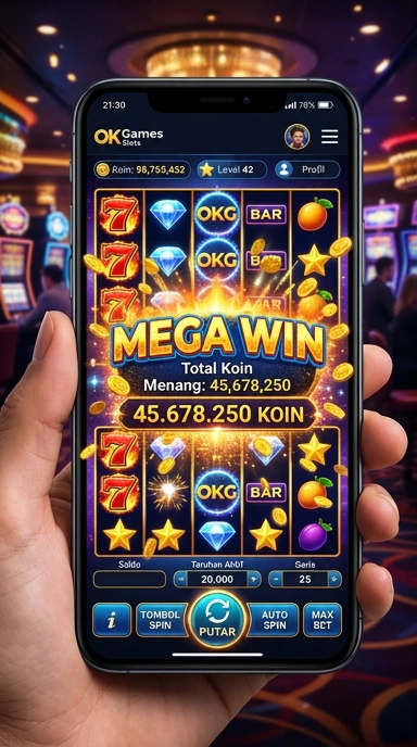 Tampilan antarmuka pengguna okgames yang intuitif dan mudah digunakan.